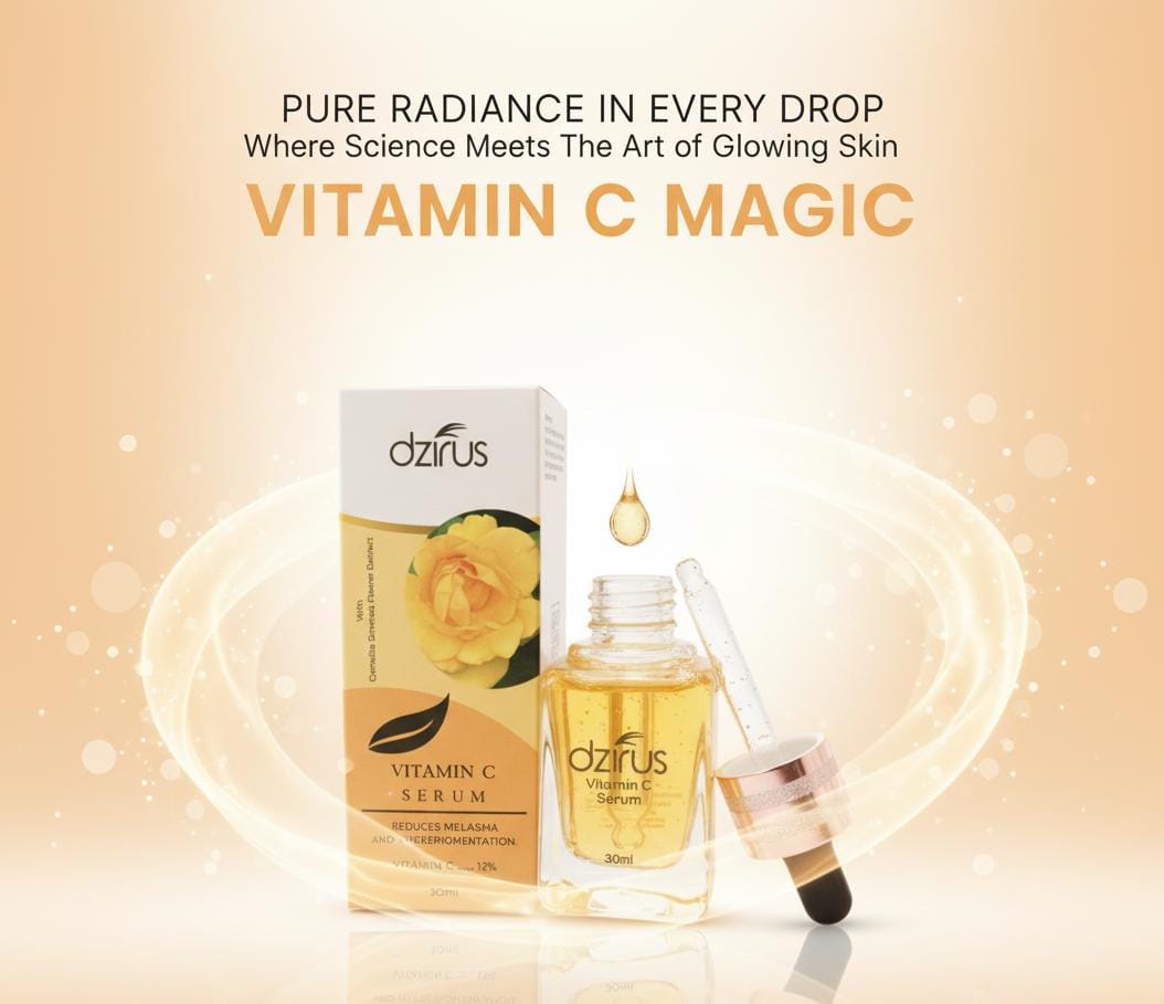 Dzrius Vitamin C Serum 12% โ Fades Dark Spots & Brightens Skin