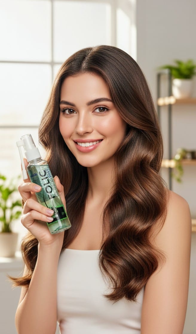 FOLIC Anti Hair Loss Spray - Organic Formula for Hair Growth & Thickness (120ml)"