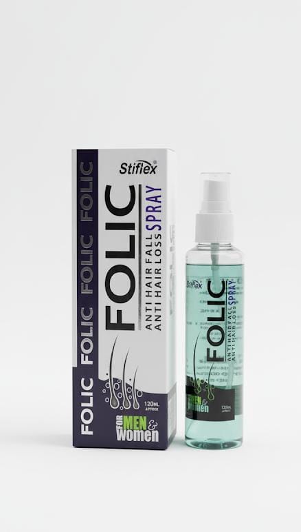 FOLIC Anti Hair Loss Spray - Organic Formula for Hair Growth & Thickness (120ml)