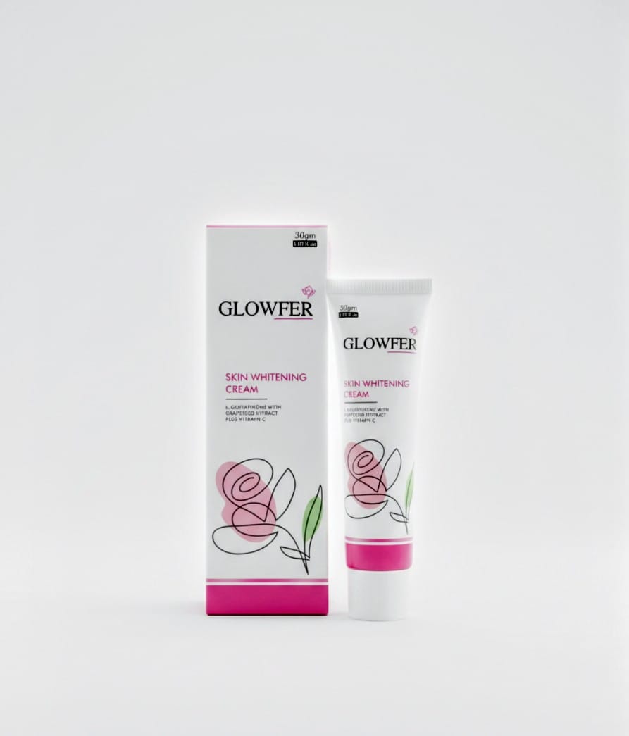 Glowfer Skin Whitening Cream – Glutathione, Vitamin C & Grape Seed | Brightening & Anti-Aging