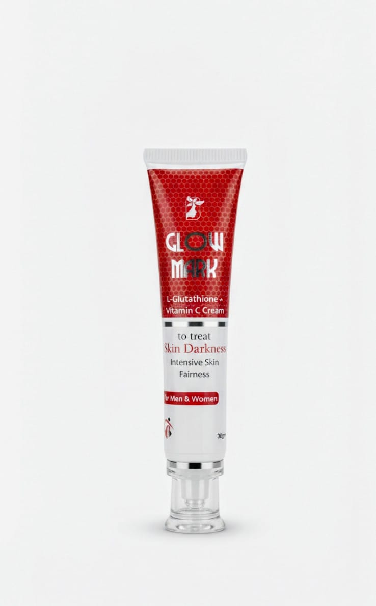 Glow mark L-Glutathione and Vitamin C Whitening Cream, an advanced skin brightening formula that lightens dark areas and promotes glowing, even-toned skin