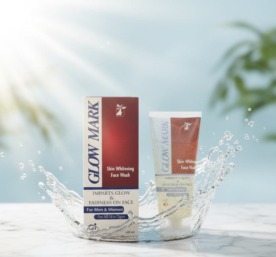 Glow Mark Face Wash brightens skin with Kojic Acid, Alpha Arbutin & Niacinamide. Gently cleanses, reduces dullness & promotes a radiant, even skin tone.