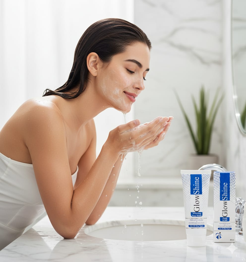 GlowShine Whitening Face Wash – Exfoliate & Brighten Skin