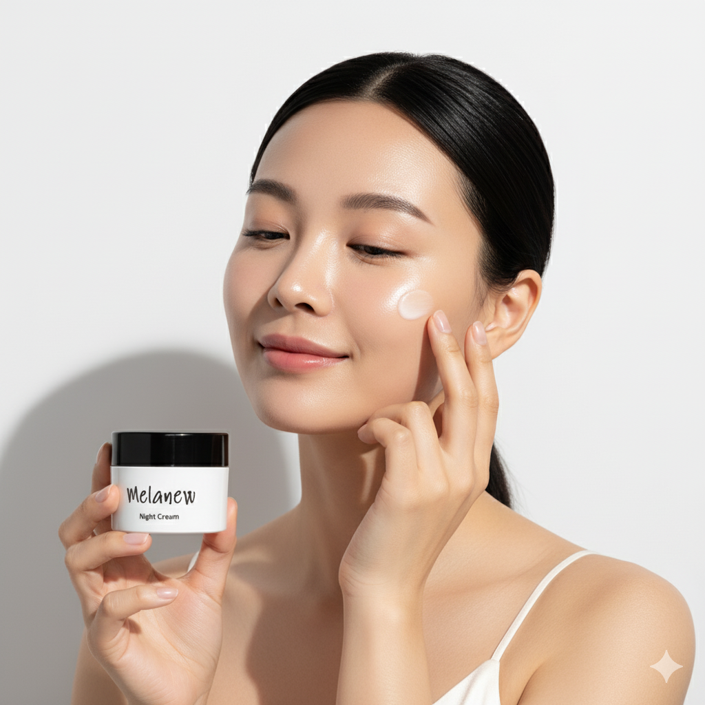 Melanew Night Cream jar _ for dark spot and meslama
