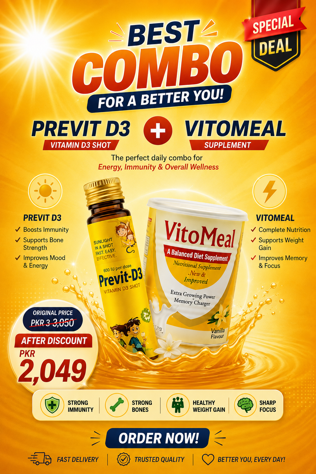 Vito meal+ previt d3 combo