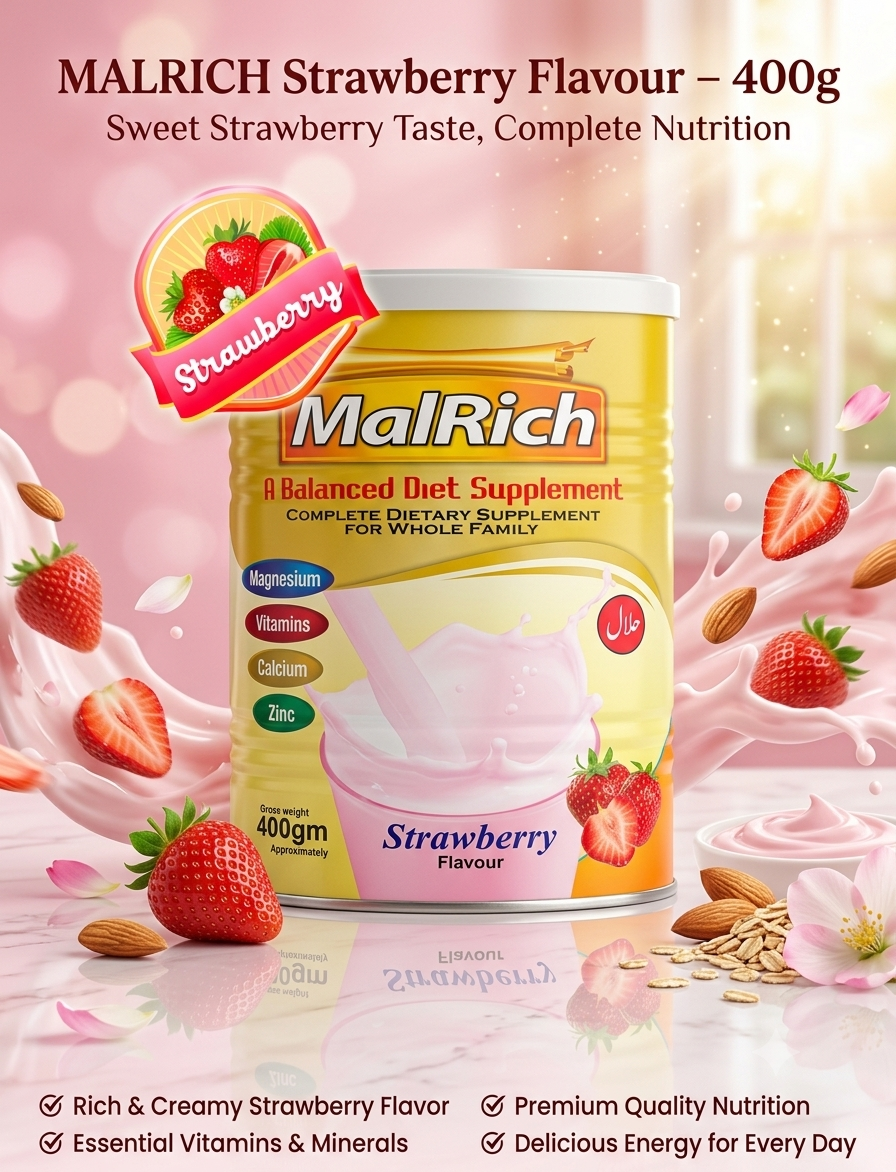 MalRich – Milk-Based Energy Supplement for Weight Gain, Strength & Wellness