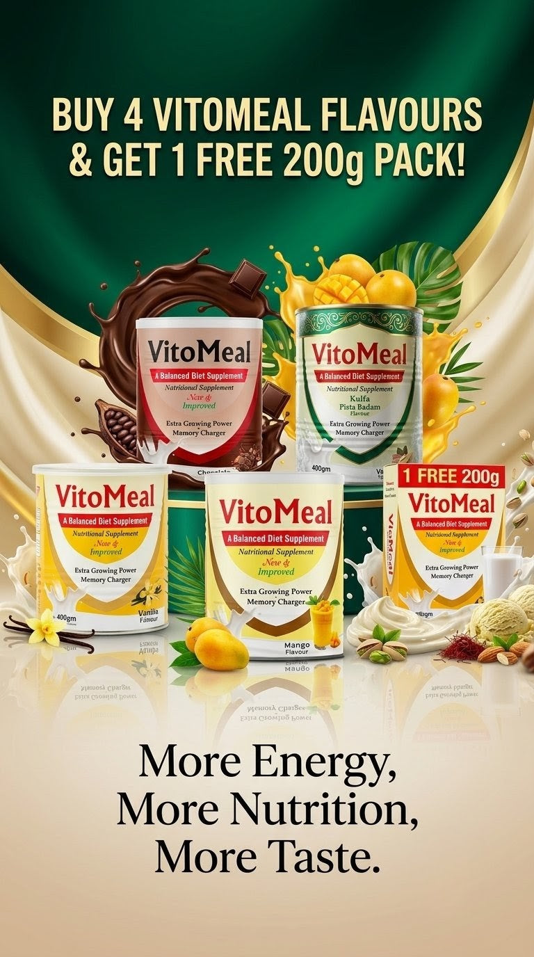 Vitomeal Ultimate Family Pack – Buy 4 Flavours & Get 1 Free (200g)