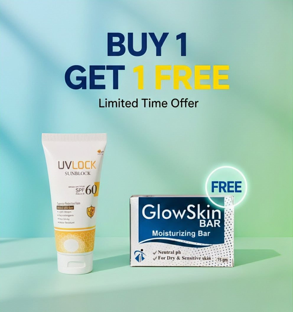 Buy UV lock sunblock and glowskin mositurzer soap